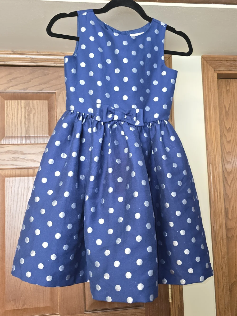 gymboree birthday dress Dressed Up Girls Size 8 Navy Blue Silver Polka Dot Party Holiday Baby Blue Modest Dress material::Firenze US Size:18 W This delightful party dress